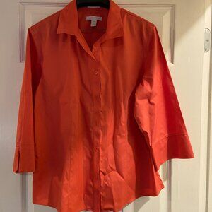 EUC Chico's No-Iron shirt with 3/4 sleeves  Chico's 2.5 / 14 /  L
